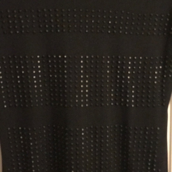 Black 3 quarter sleeve dress with embellishments - Picture 2 of 3